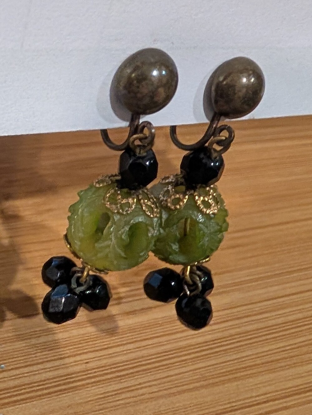 Vintage Dangling Clip On Boho Earrings